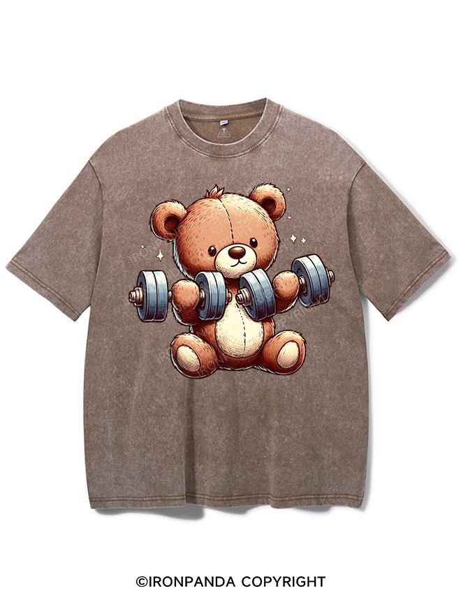 LIFTING TEDDY BEAR VINTAGE GYM SHIRT