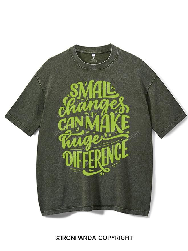 SMALL CHANGES CAN MAKE HUGE DIFFERENCE VINTAGE GYM SHIRT