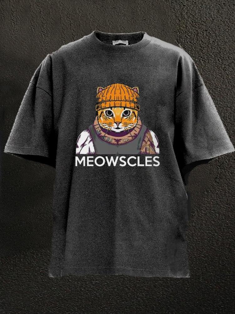 meowscles Washed Gym Shirt