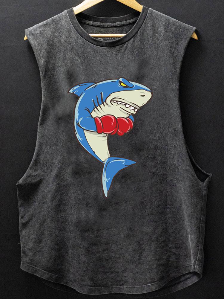 boxing shark SCOOP BOTTOM COTTON TANK