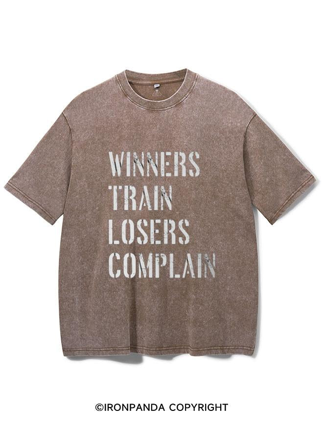 WINNERS TRAIN LOSERS COMPLAIN VINTAGE GYM SHIRT