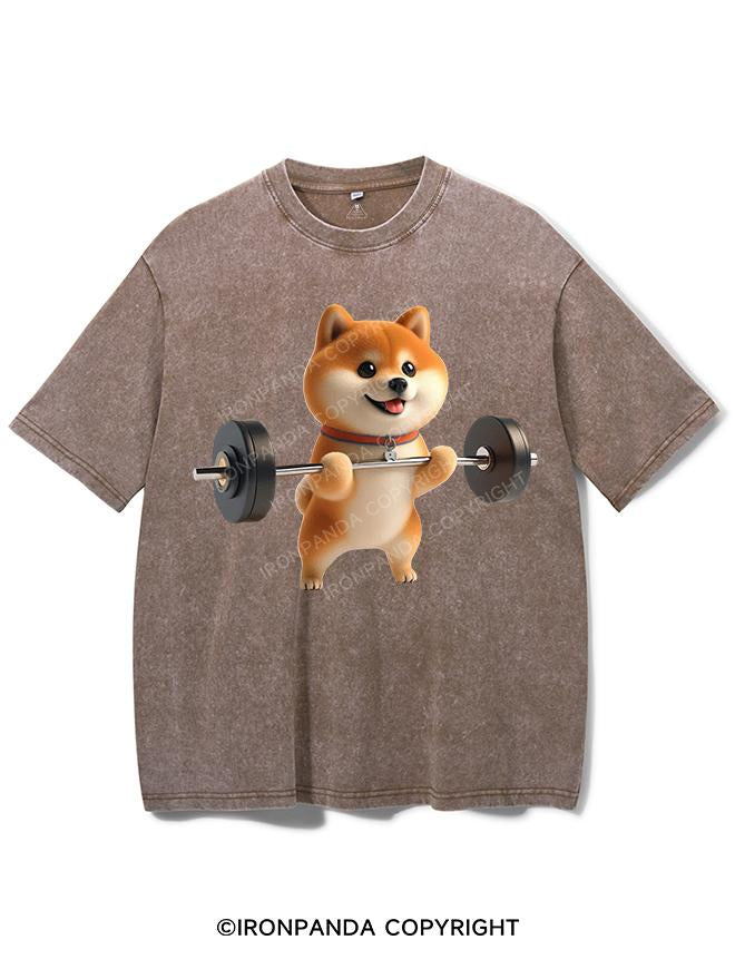 DEADLIFTING SHIBA VINTAGE GYM SHIRT