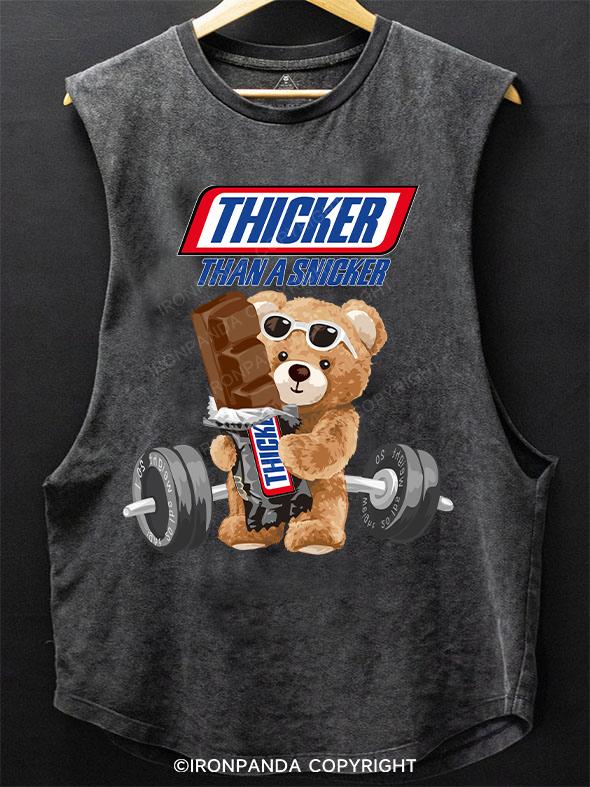 bear thicker than a snicke SCOOP BOTTOM COTTON TANK