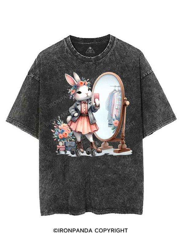 SELFIE STAR, BUNNY STYLE VINTAGE GYM SHIRT