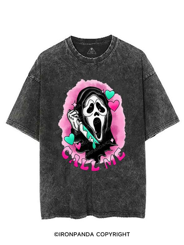 Call me Cute Ghostface Vintage Gym Shirt