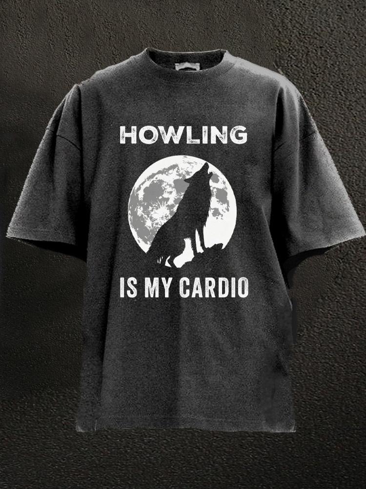 Howling Is My Cardio Washed Gym Shirt