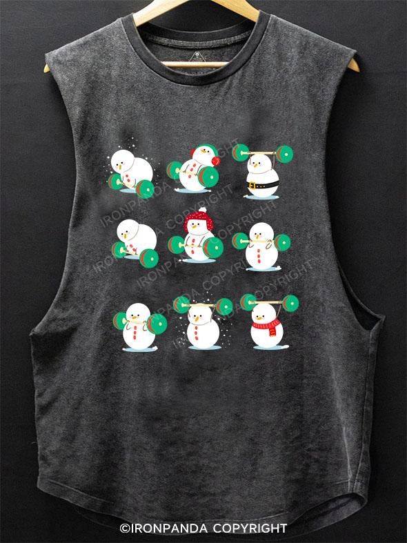 SNOWMAN LIFTING SCOOP BOTTOM COTTON TANK