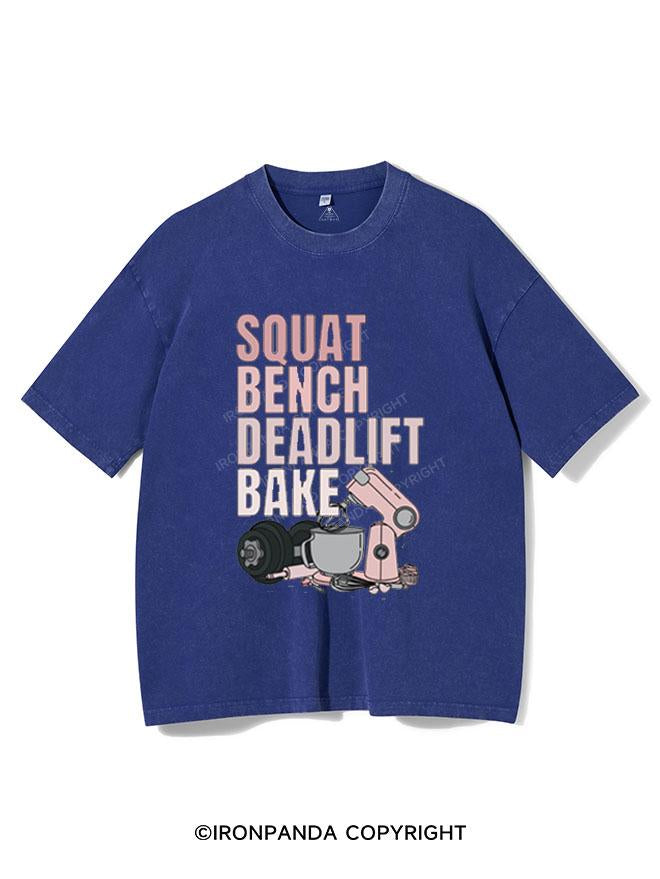 SQUAT BENCH DEADLIFT BAKE  VINTAGE GYM SHIRT