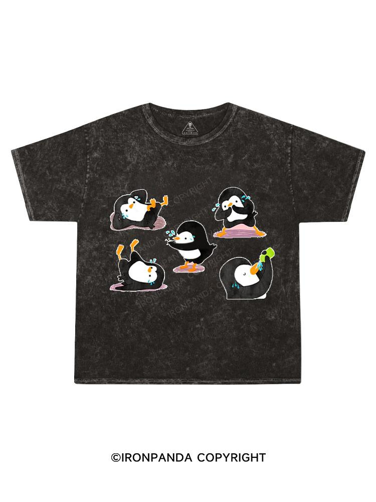 Penguin Workout Kids Washed T-Shirt