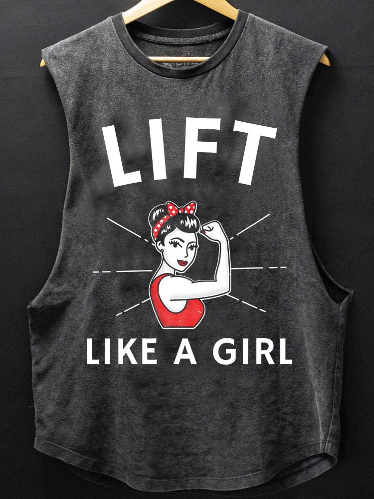 Lift Like a Girl Scoop Bottom Cotton Tank