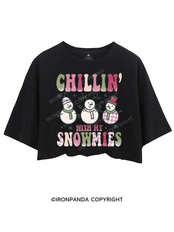 CHILLIN' WITH MY SNOWMIES CROP TOPS