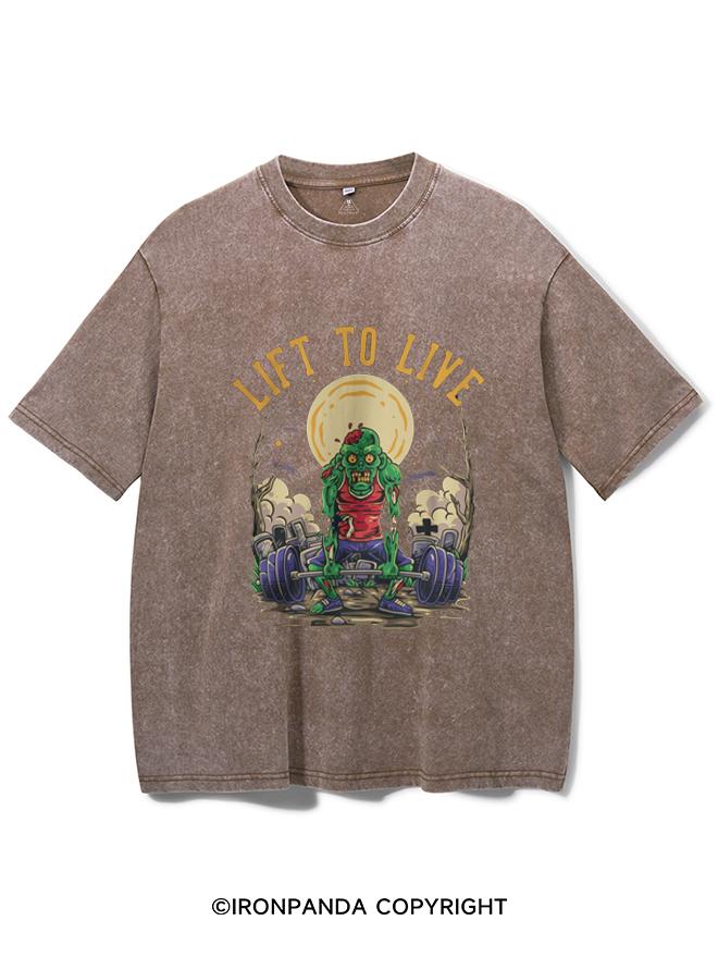 LIFT TO LIVE ZOMBIE VINTAGE GYM SHIRT