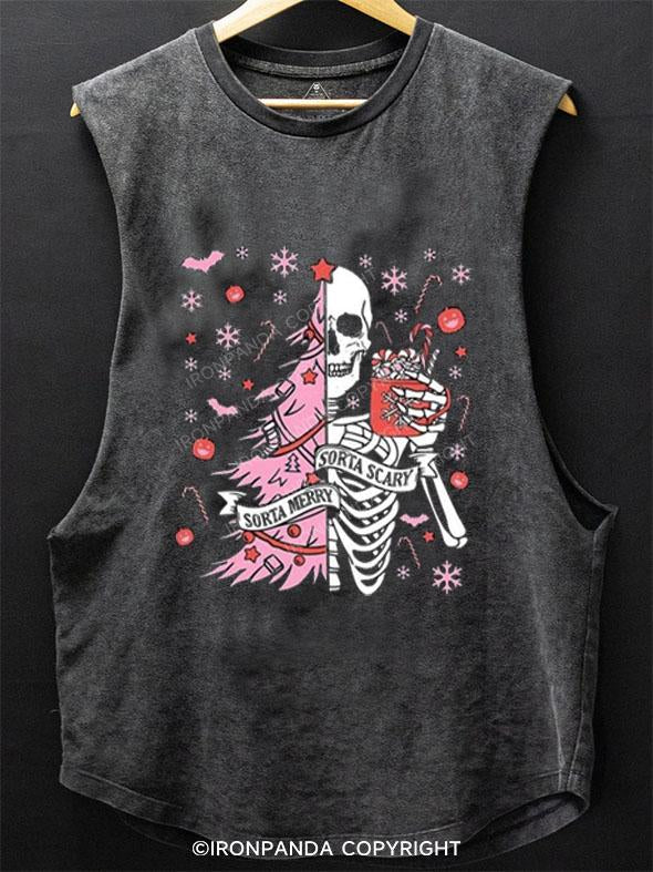 SORTA MERRY SORTA SCARY SCOOP BOTTOM COTTON TANK