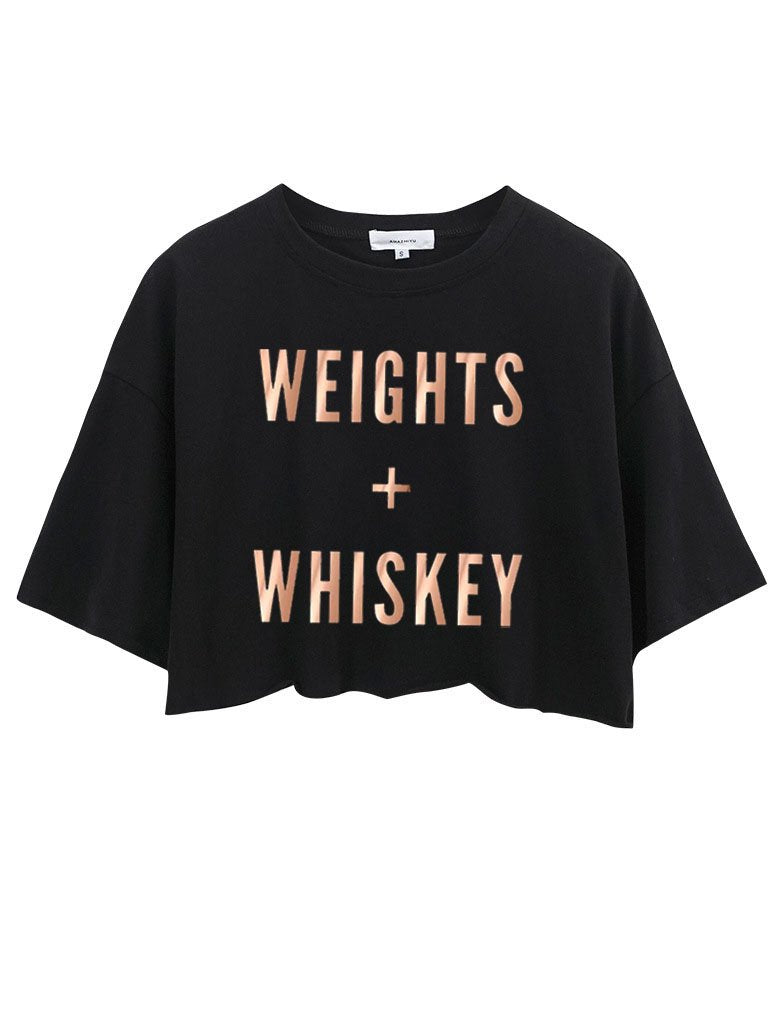 WEIGHTS+ WHISKEY CROP TOPS