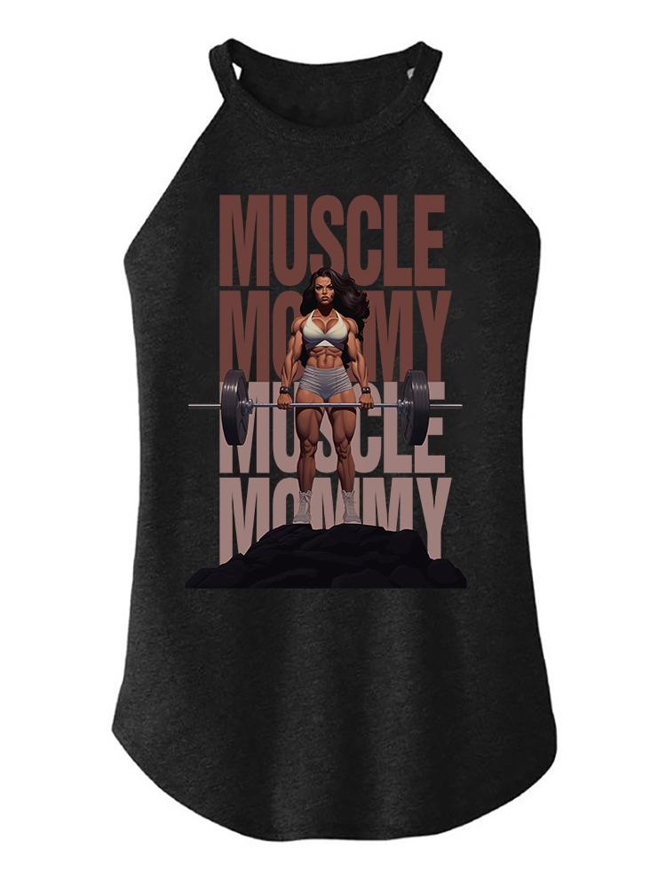 muscle mommy TRI ROCKER COTTON TANK