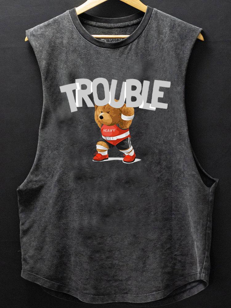 bear lift trouble SCOOP BOTTOM COTTON TANK