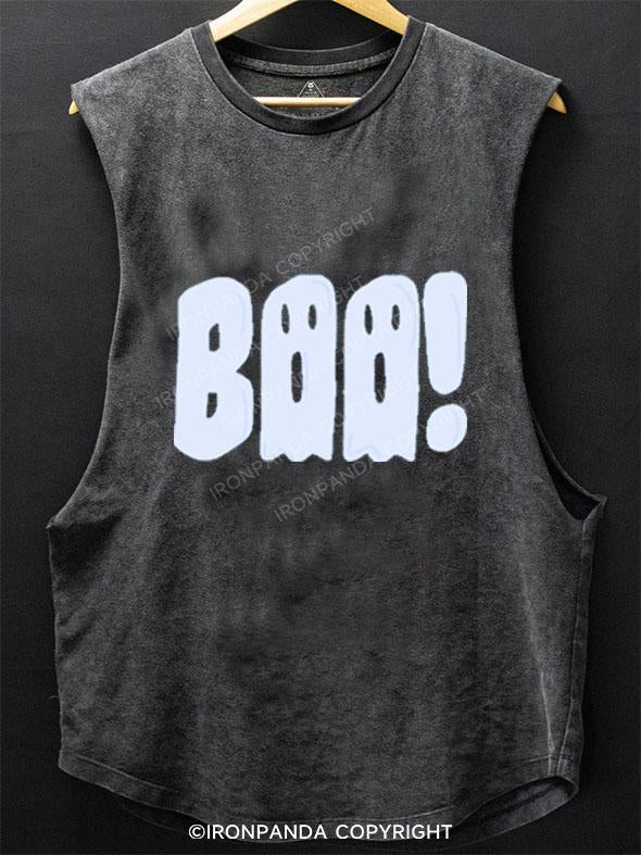 BOO! SCOOP BOTTOM COTTON TANK