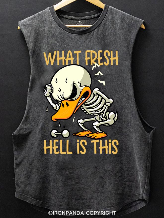 what fresh hell is this bone SCOOP BOTTOM COTTON TANK