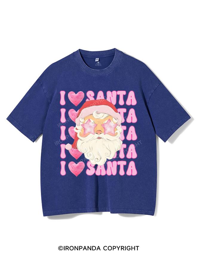 I LOVE SANTA VINTAGE GYM SHIRT