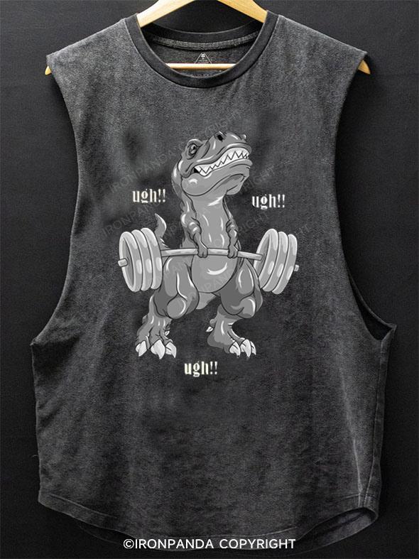 Deadlift Dinosaur SCOOP BOTTOM COTTON TANK