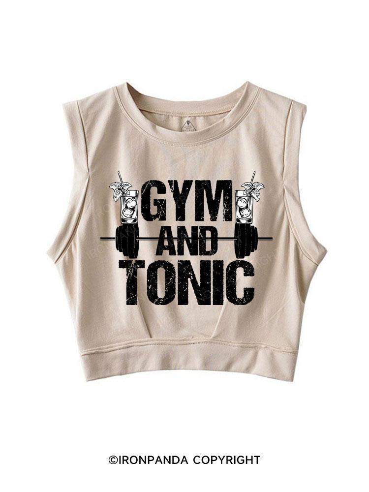 GYM AND TONIC SLEEVELESS CROP TOPS