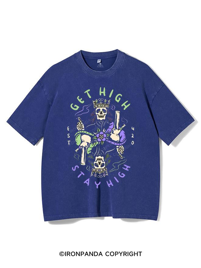 GET HIGH STAY HIGH VINTAGE GYM SHIRT