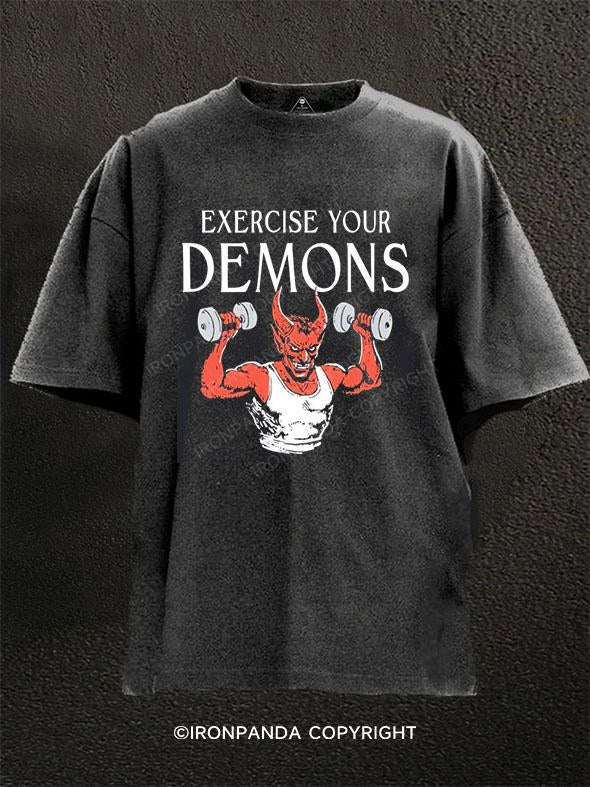 Exercise Your Demons Washed Gym Shirt