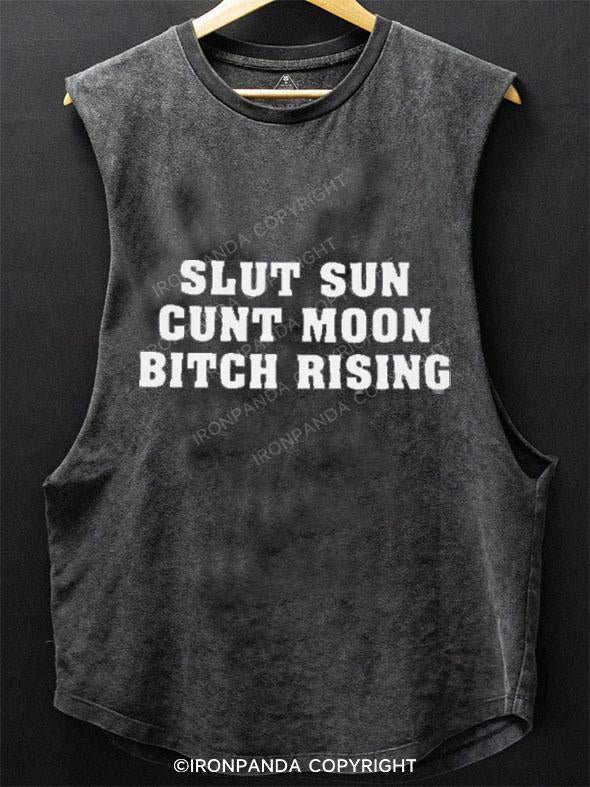 SLUT SUN CUNT MOON BITCH RISING SCOOP BOTTOM COTTON TANK