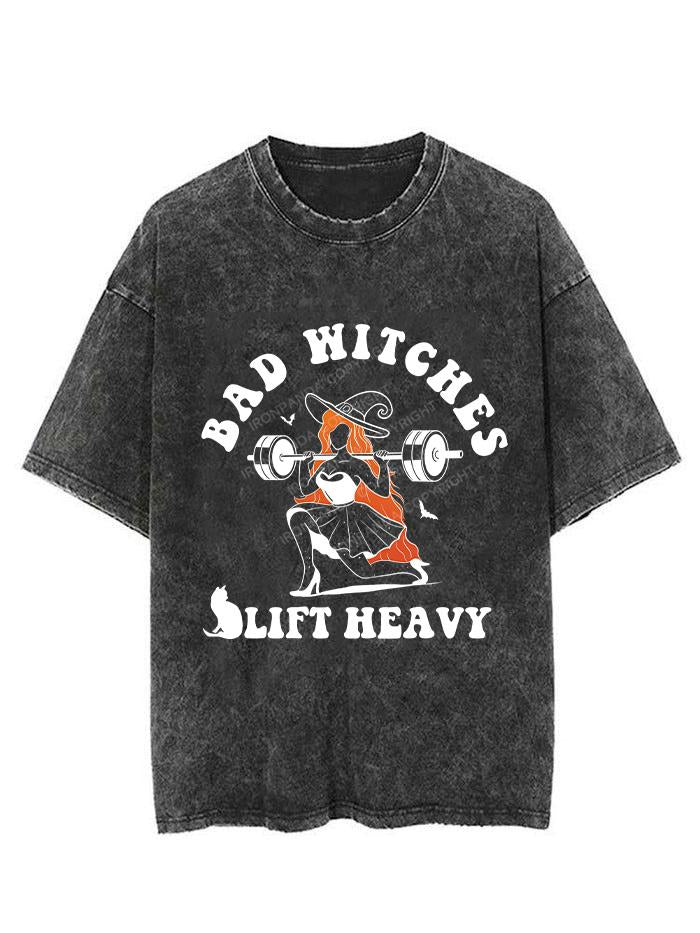 BAD WITCHES LIFT HEAVY VINTAGE GYM SHIRT