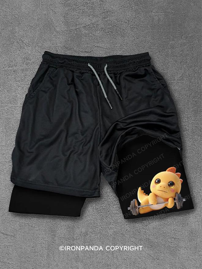 Barbell dinosaur Performance Training Shorts