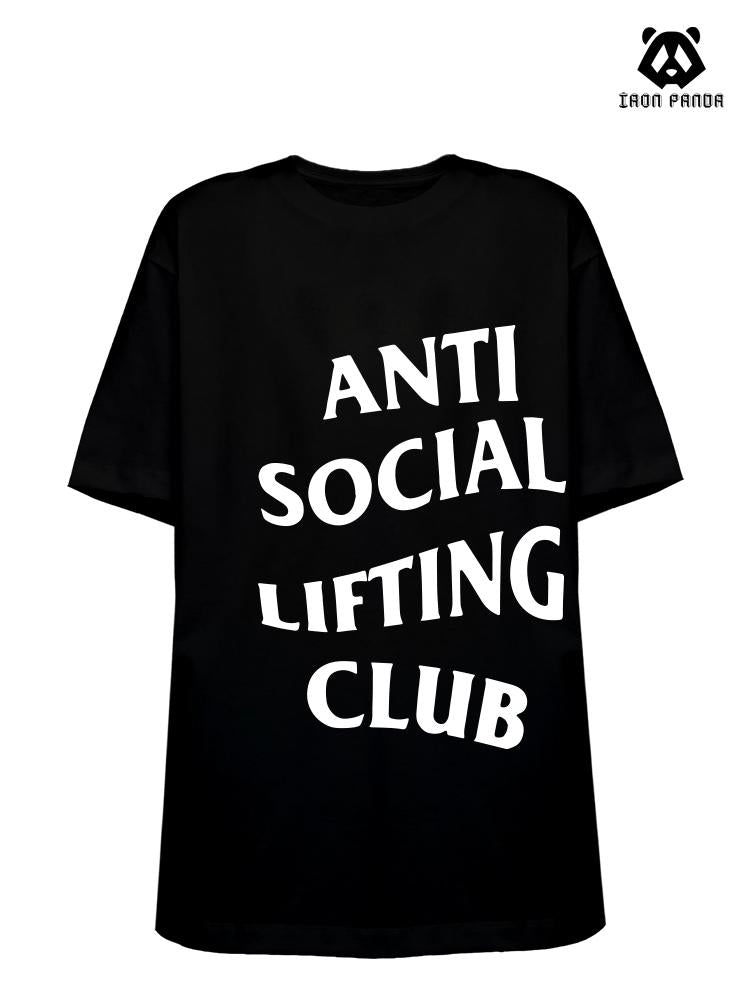 anti social lifting club Loose fit cotton  Gym T-shirt