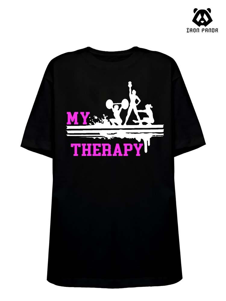 MY THERAPY Loose fit cotton  Gym T-shirt