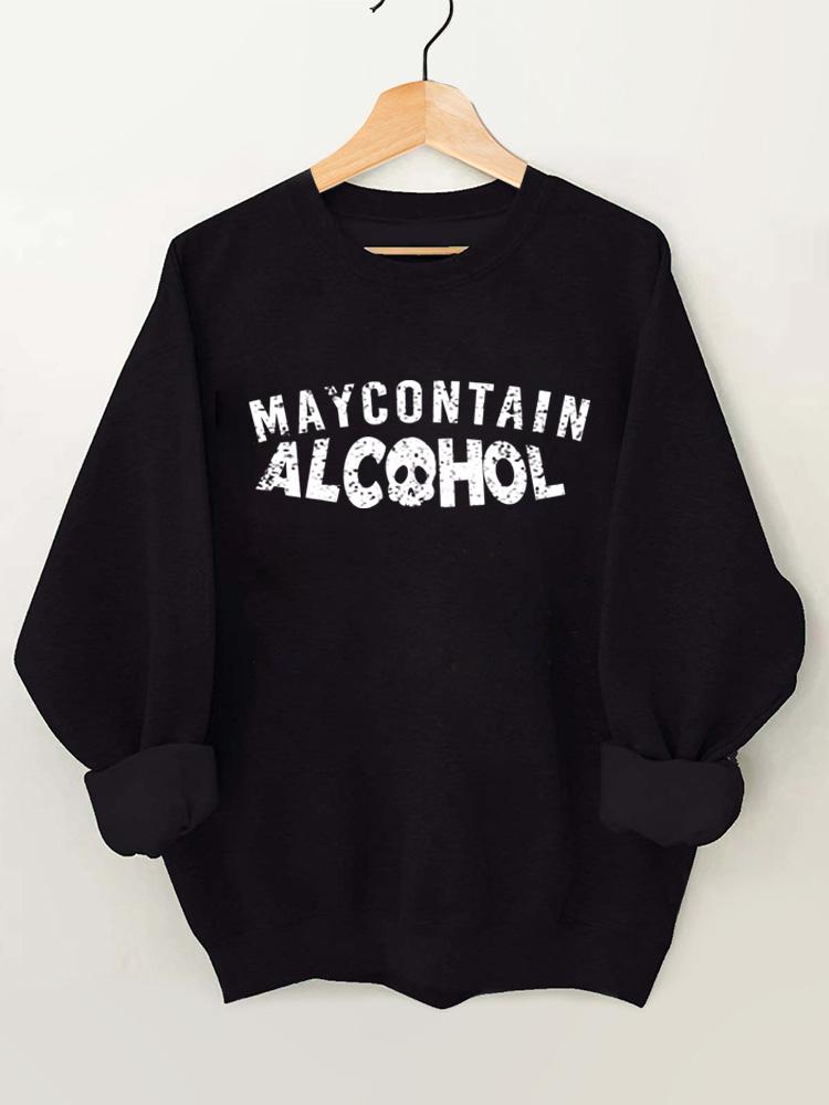 May Contain Alcohol Vintage Gym Sweatshirt