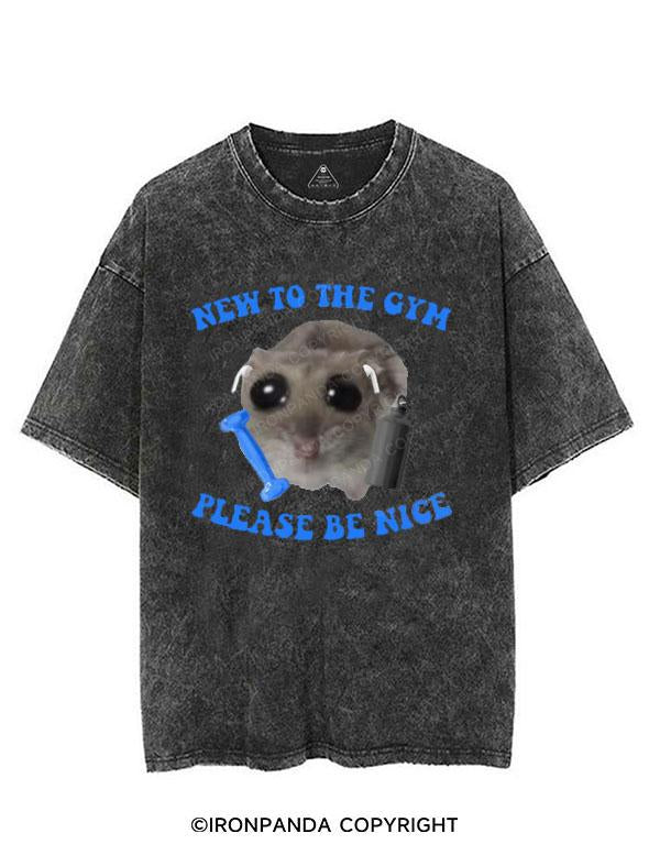 New to The Gym Please be Nice VINTAGE GYM SHIRT