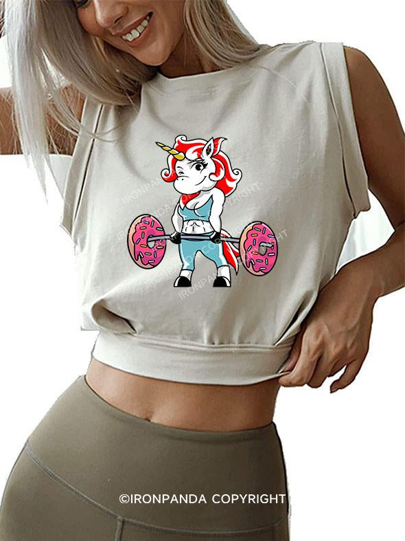 UNICORN DEADLIFT SLEEVELESS CROP TOPS