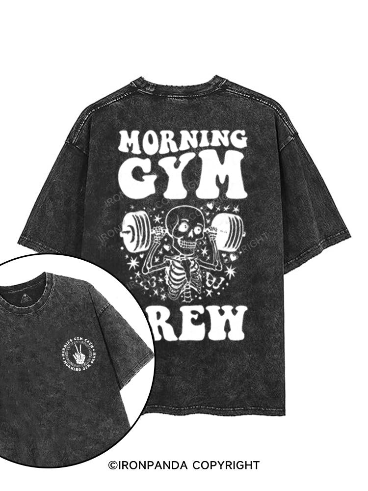 MORNING GYM CREW printed Gym Shirt