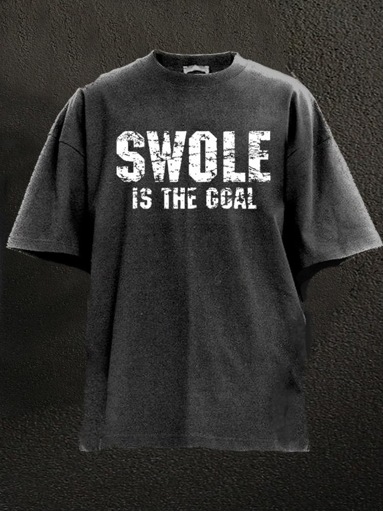 swole is the goal Washed Gym Shirt