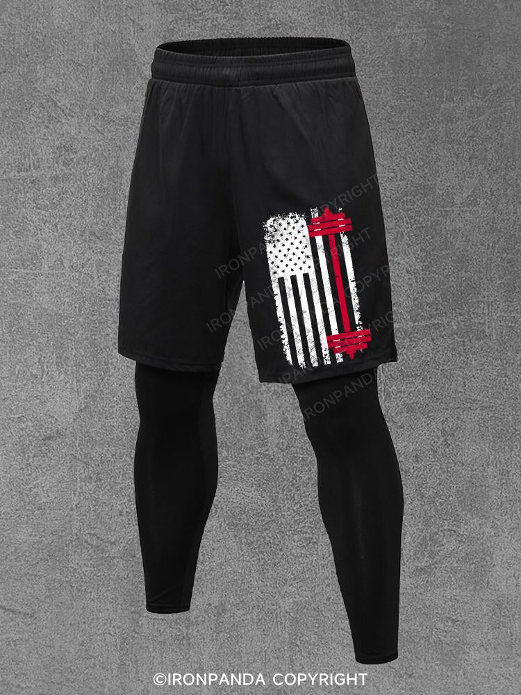 Gym American Flag Performance Training Pants