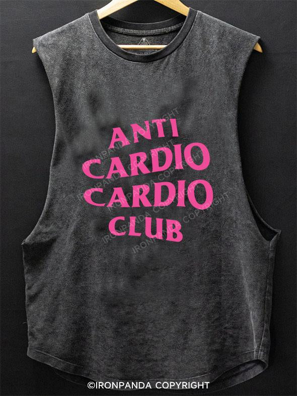 ANTI CARDIO CARDIO CLUB PINK SCOOP BOTTOM COTTON TANK