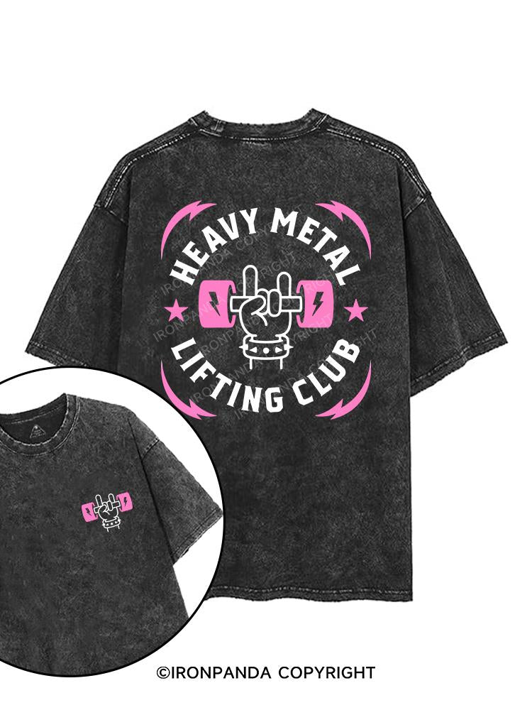 HEAVY METAL LIFTING CLUB printed Gym Shirt