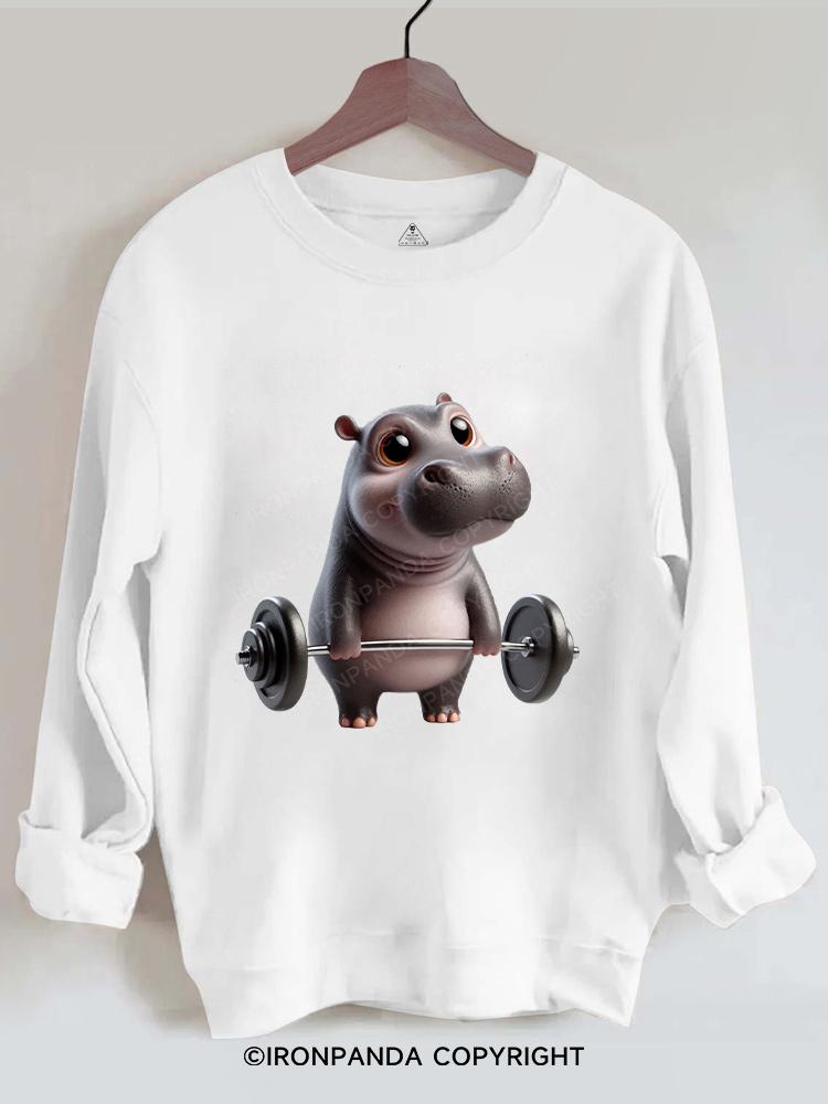 Hippo weightlifting Gym Sweatshirt