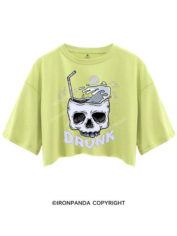 DRUNK SKELETON CROP TOPS