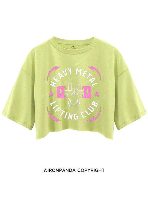 HEAVY METAL LIFTING CLUB CROP TOPS