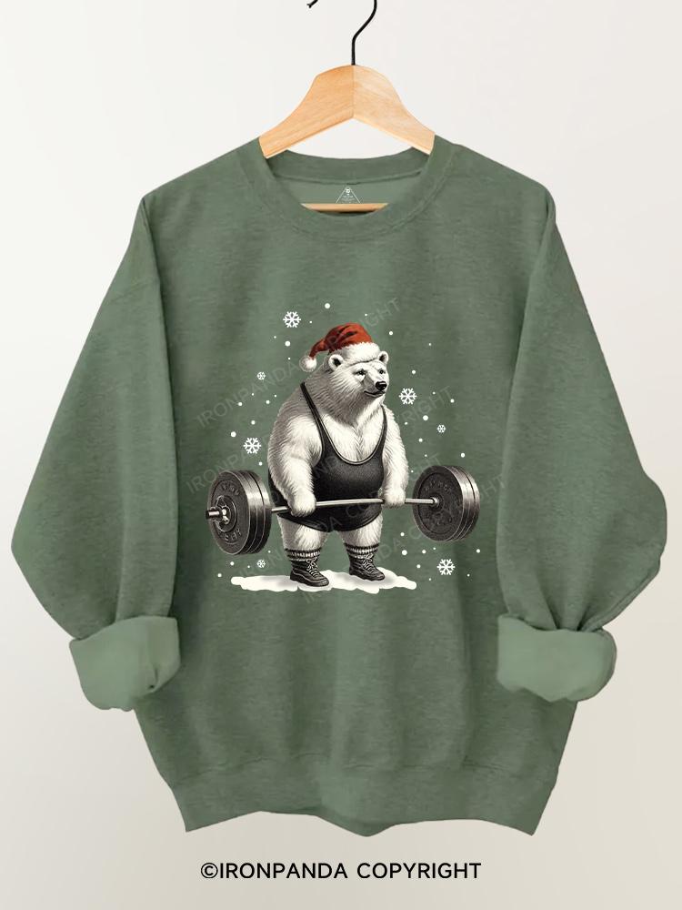 Christmas Bear Fitness Gym Sweatshirt