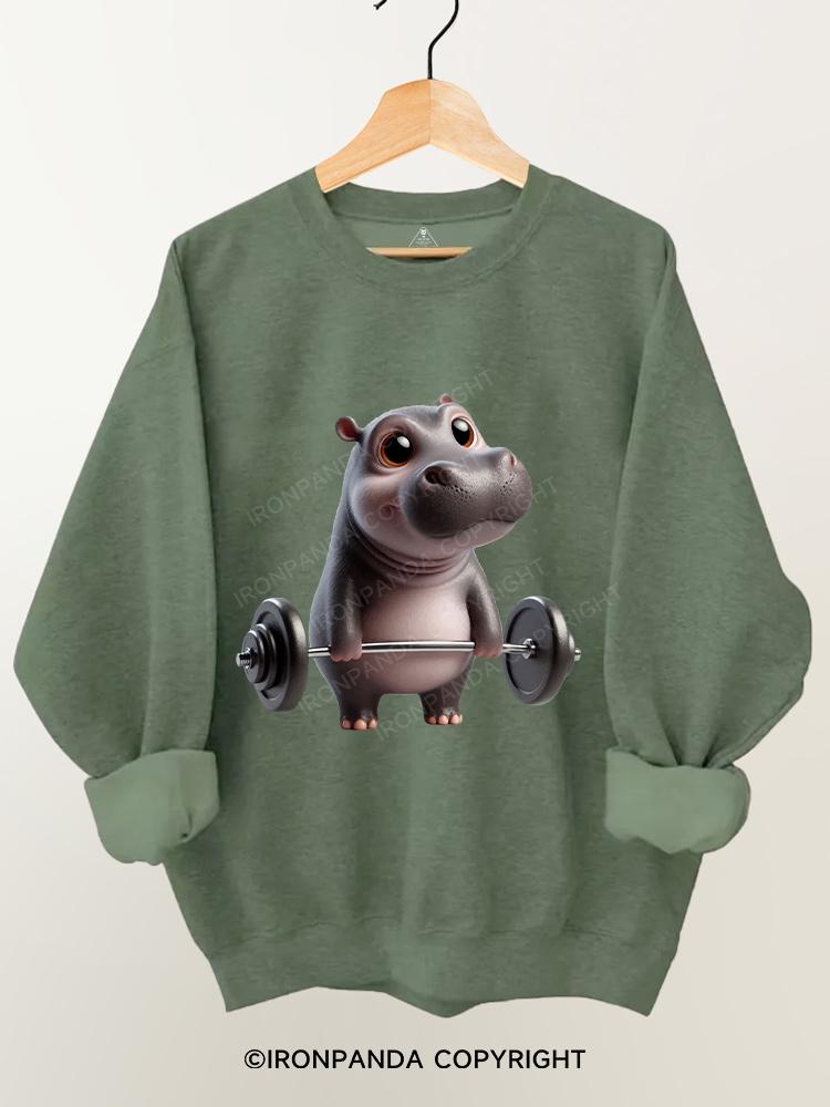 Hippo weightlifting Gym Sweatshirt