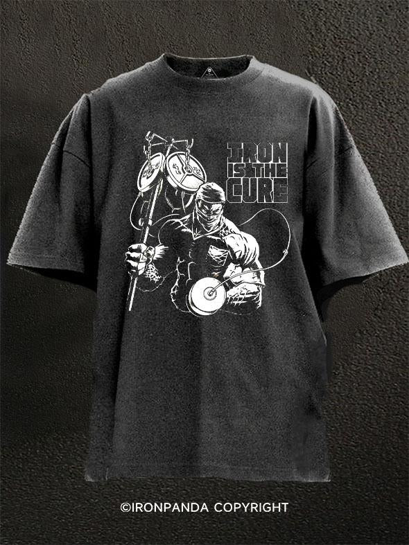 Iron is the Cure Washed Gym Shirt