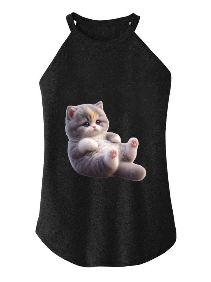 CAT SIT-UPS TRI ROCKER COTTON TANK