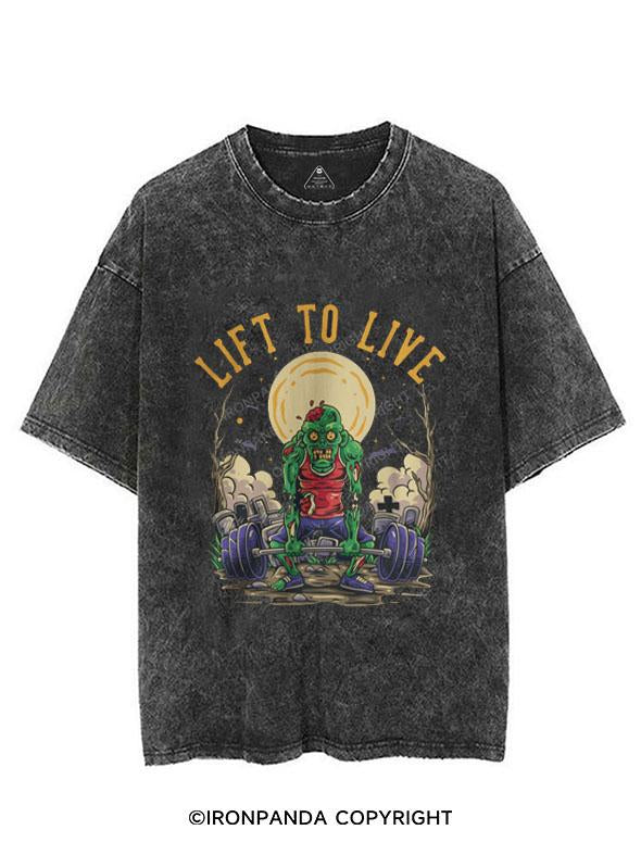 LIFT TO LIVE ZOMBIE VINTAGE GYM SHIRT