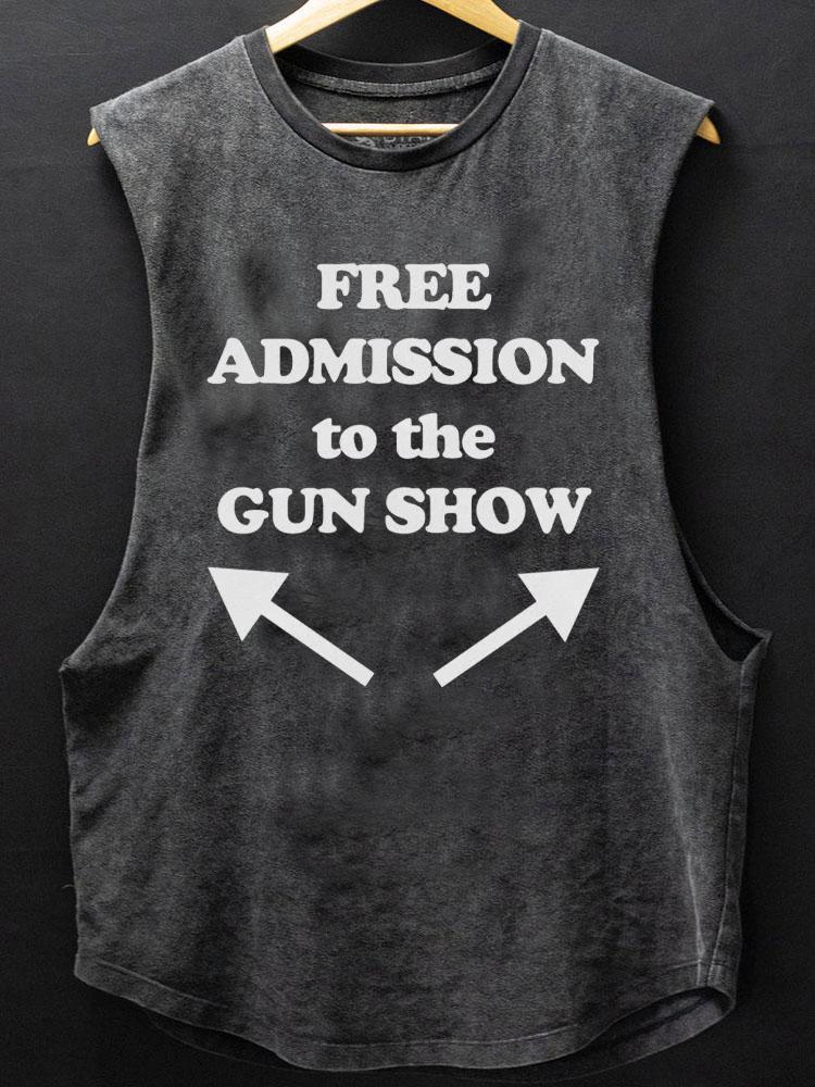 free admission to the gun show SCOOP BOTTOM COTTON TANK