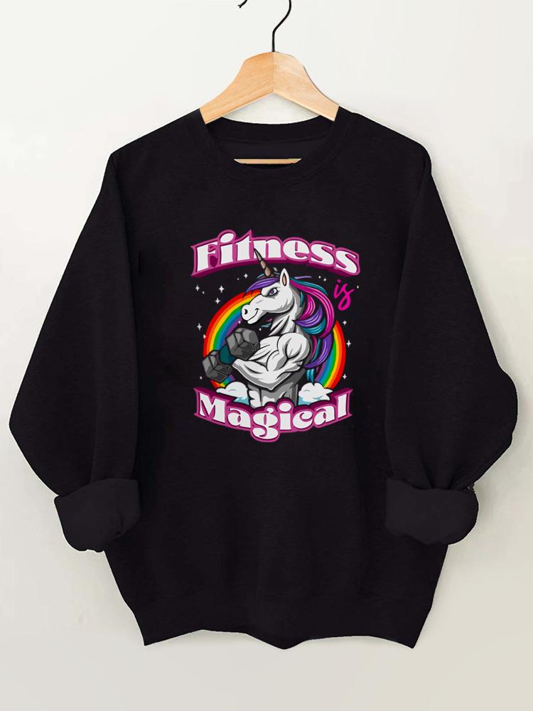 Fitness Is Magical Vintage Gym Sweatshirt